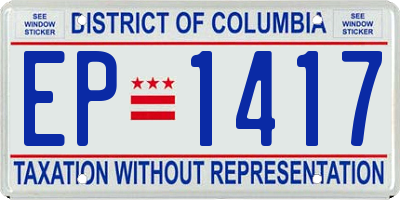 DC license plate EP1417