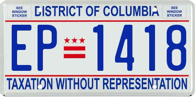 DC license plate EP1418