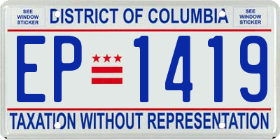 DC license plate EP1419