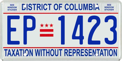 DC license plate EP1423