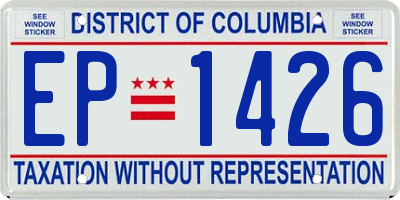 DC license plate EP1426