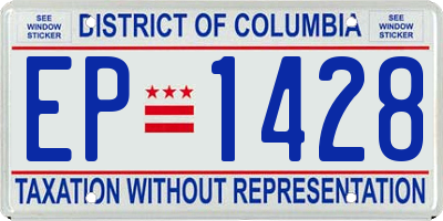 DC license plate EP1428