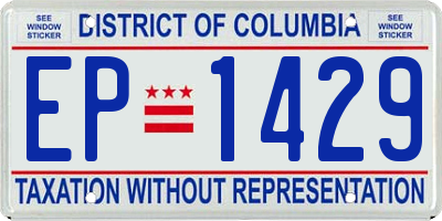 DC license plate EP1429