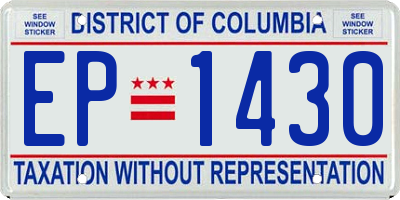 DC license plate EP1430