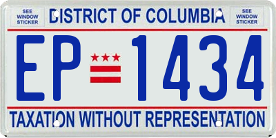 DC license plate EP1434