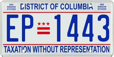 DC license plate EP1443