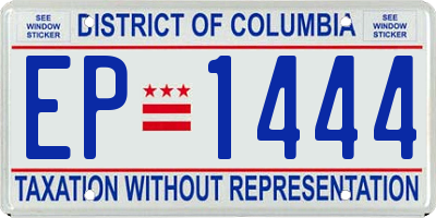 DC license plate EP1444