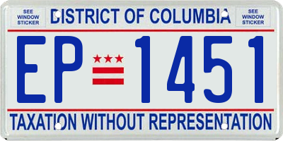 DC license plate EP1451