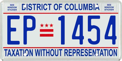 DC license plate EP1454