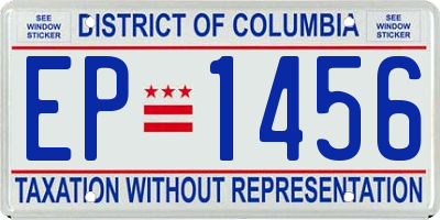 DC license plate EP1456