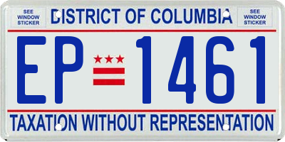 DC license plate EP1461