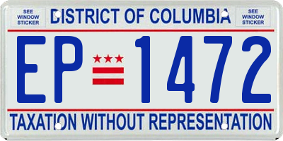 DC license plate EP1472