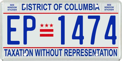 DC license plate EP1474