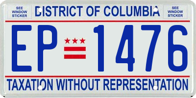 DC license plate EP1476