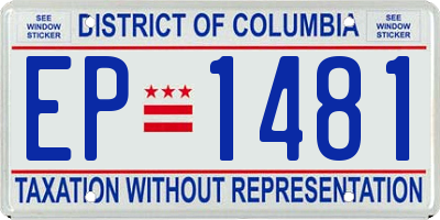 DC license plate EP1481