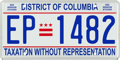 DC license plate EP1482