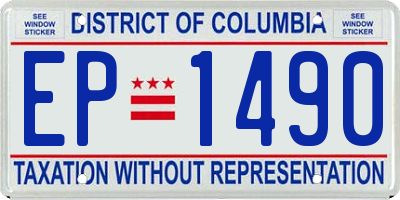 DC license plate EP1490