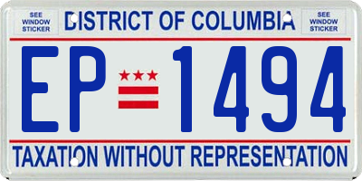 DC license plate EP1494