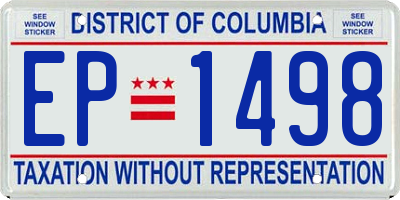 DC license plate EP1498