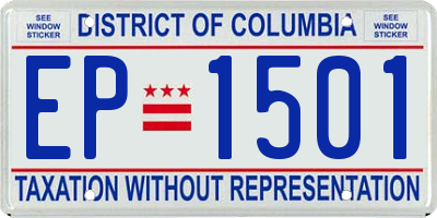 DC license plate EP1501