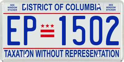 DC license plate EP1502