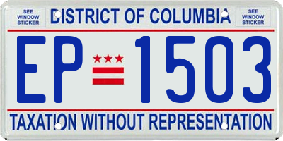 DC license plate EP1503