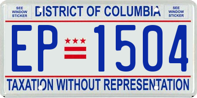 DC license plate EP1504