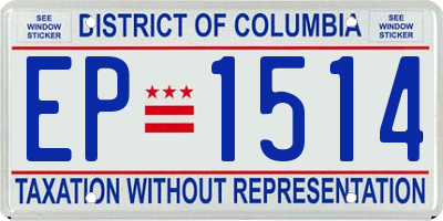 DC license plate EP1514