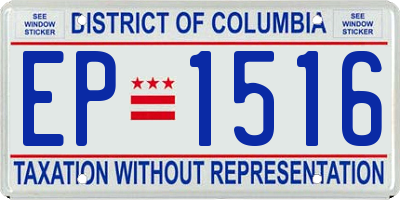 DC license plate EP1516