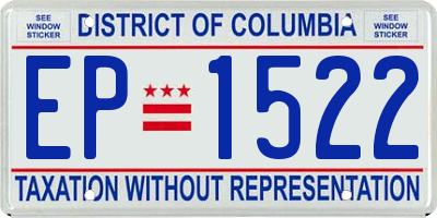 DC license plate EP1522