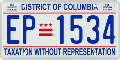DC license plate EP1534