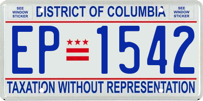 DC license plate EP1542