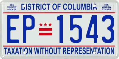 DC license plate EP1543