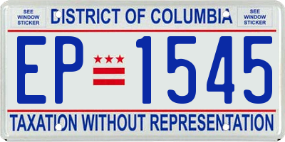 DC license plate EP1545