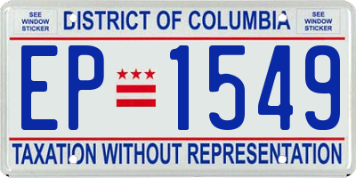 DC license plate EP1549