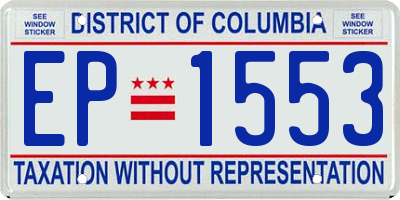 DC license plate EP1553