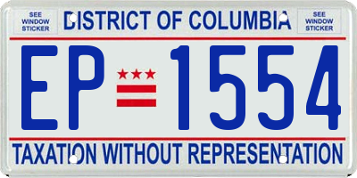 DC license plate EP1554