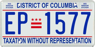 DC license plate EP1577