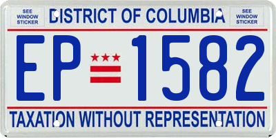 DC license plate EP1582