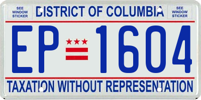 DC license plate EP1604