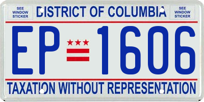 DC license plate EP1606