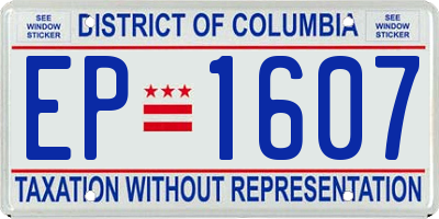 DC license plate EP1607