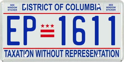 DC license plate EP1611