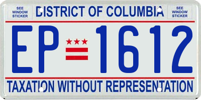 DC license plate EP1612