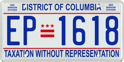 DC license plate EP1618