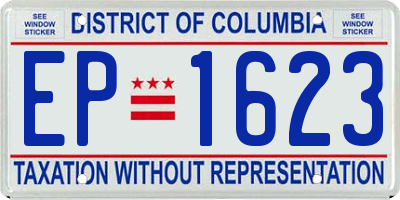 DC license plate EP1623