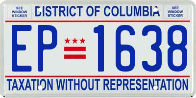 DC license plate EP1638