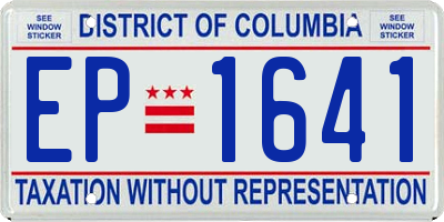 DC license plate EP1641