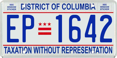 DC license plate EP1642