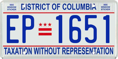DC license plate EP1651